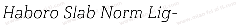 Haboro Slab Norm Lig字体转换